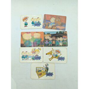 Vtg.90s set 7 Kellogg's Rugrats 3D Lenticular & pictoral Card Nickelodeon retro